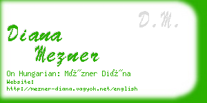 diana mezner business card